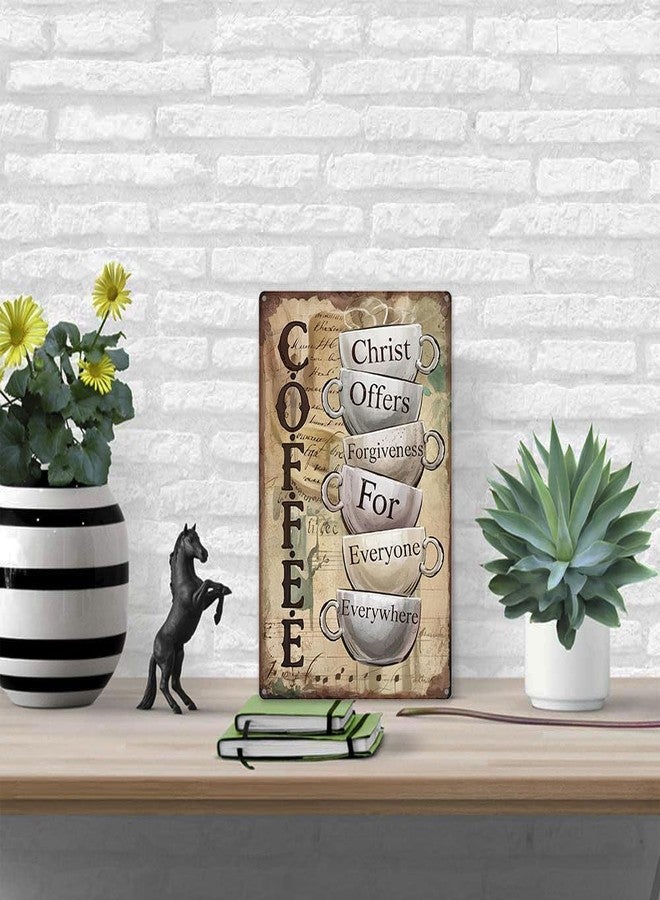 CrazySign Christ Offers Forgiveness for Everyone 12x8 Metal Sign - Wall Art for Christian Kitchen & Indoor Porch, Rustic Coffee Station Decor,Office, Church & Funny Gifts (705) - Image 3